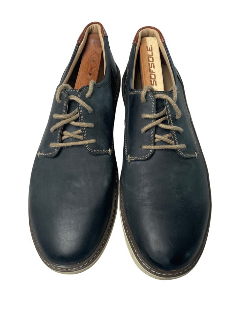 Johnston & Murphy (J&M) Men's Navy Sheepskin McGuffey Oxford Loafer, 9